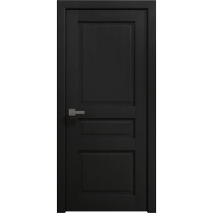 Interior Solid French Door 18 x 80 inches | Ego 5012 Painted Black Oak | Single Regular Panel Frame Handle | Bathroom Bedroom Modern Doors
