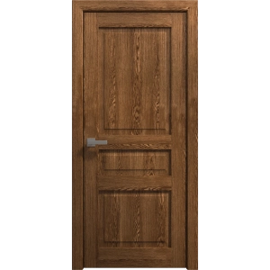 Interior Solid French Door 18 x 80 inches | Ego 5012 Cognac Oak Veneer | Single Regular Panel Frame Handle | Bathroom Bedroom Modern Doors