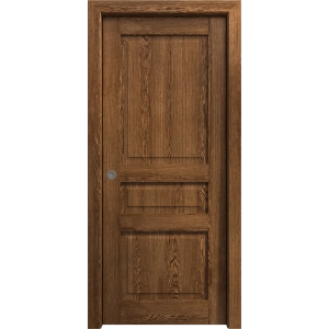 Sliding Pocket Door 18 x 84 inches | Ego 5012 Cognac Oak Veneer | Kit Rail Hardware | Solid Wood Interior Bedroom Modern Doors