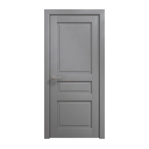 Interior Solid French Door 24 x 96 inches | Ego 5012 Painted Grey Oak | Single Regular Panel Frame Handle | Bathroom Bedroom Modern Doors