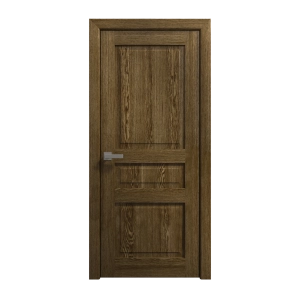 Interior Solid French Door 30 x 84 inches | Ego 5012 Marble Oak | Single Regular Panel Frame Handle | Bathroom Bedroom Modern Doors