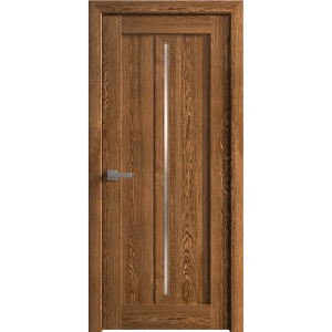 Interior Solid French Door 18 x 80 inches | Ego 5014 Cognac Oak Veneer | Single Regular Panel Frame Handle | Bathroom Bedroom Modern Doors