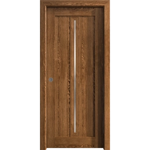 Sliding Pocket Door 18 x 84 inches | Ego 5014 Cognac Oak Veneer | Kit Rail Hardware | Solid Wood Interior Bedroom Modern Doors