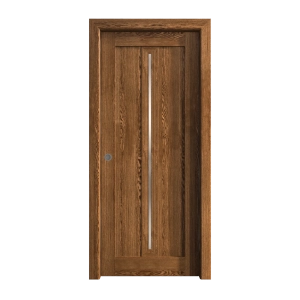 Sliding Pocket Door 36 x 80 inches | Ego 5014 Cognac Oak Veneer | Kit Rail Hardware | Solid Wood Interior Bedroom Modern Doors