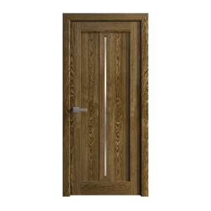 Interior Solid French Door 30 x 80 inches | Ego 5014 Marble Oak | Single Regular Panel Frame Handle | Bathroom Bedroom Modern Doors