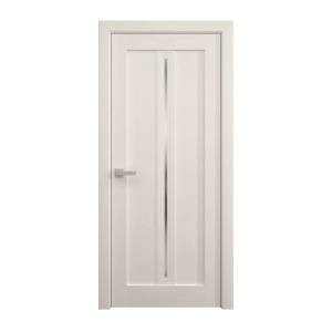 Interior Solid French Door 24 x 96 inches | Ego 5014 Painted White Oak | Single Regular Panel Frame Handle | Bathroom Bedroom Modern Doors
