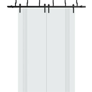 Sliding Closet Barn Bypass Doors 36 x 80 inches | BASIC 0111 Arctic White | Modern 6.6ft Rails Hardware Set | Wood Solid Bedroom Wardrobe Doors