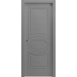 Sliding Pocket Door 18 x 84 inches / Mela 7001 Painted Grey / Kit Rail Hardware / MDF Interior Bedroom Modern Doors