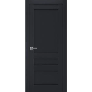 Interior Solid French Door | Veregio 7411 Antracite | Single Regular Panel Frame Trims Handle | Bathroom Bedroom Sturdy Doors 