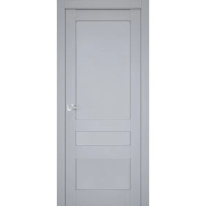 Interior Solid French Door | Veregio 7411 Matte Grey | Single Regular Panel Frame Trims Handle | Bathroom Bedroom Sturdy Doors 