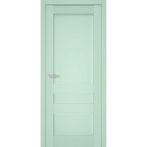 Interior Solid French Door | Veregio 7411 Oliva | Single Regular Panel Frame Trims Handle | Bathroom Bedroom Sturdy Doors 