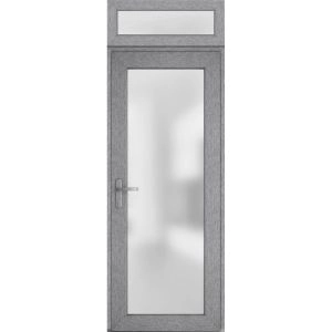 Manux 8102 exterior metal-plastic door 30x94 (30x80+14) grey upvc