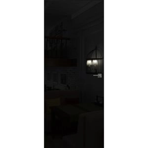 Invisible Solid Hidden Door with Handle | Termix 0801 Black with Black Hidden Frame 32" x 84" Left-hand Inswing Black Frame | Concealed Hinges Lock Handle | Modern Frameless Doors