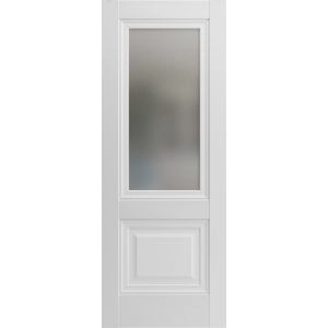 Slab Barn Door Panel | Lucia 8822 White Silk | Sturdy Finished Wooden Kitchen Pantry Shaker Doors | Pocket Closet Sliding