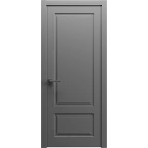 Modern Wood Interior Door with Hardware | Majestic 9003 Painted Grey | Single Panel Frame Trims | Bathroom Bedroom Sturdy Doors - 16" x 78"