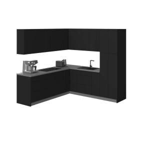 Kitchen Urban Collection Black Color Base Size 8x8Ft Wide