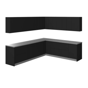 Kitchen Modern Collection Black Color Base Size 10x8,5Ft Wide