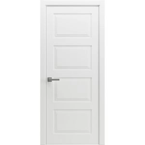 Modern Wood Interior Door with Hardware | Majestic 9012 Painted White | Single Panel Frame Trims | Bathroom Bedroom Sturdy Doors - 16" x 78"