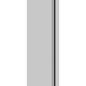 Slab Barn Door Panel | Planum 0011 Matte Grey and Aluminum Strips | Sturdy Finished Flush Modern Doors | Pocket Closet Sliding