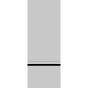 Slab Barn Door Panel | Planum 0012 Matte Grey and Aluminum Strips | Sturdy Finished Flush Modern Doors | Pocket Closet Sliding