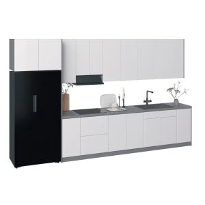 Kitchen Timekeeper Collection White Gloss Color Base Size 13Ft Wide