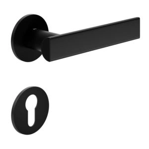 Door Euro Handle ANIK for Magnetic Lock, Black, Entry