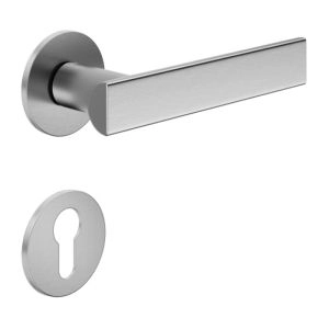 Door Euro Handle ANIK for Magnetic Lock, Satin Chrome, Entry