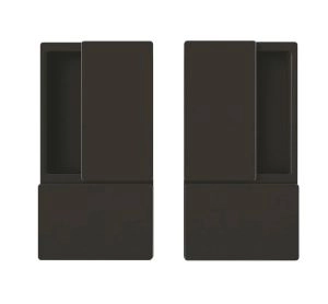 AGB Wave Hidden Handle for Interior Doors for Magnetic Lock, Matte Black, Passage