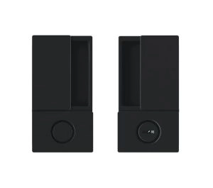 AGB Wave Hidden Handle for Interior Doors for Magnetic Lock, Matte Black, Privacy