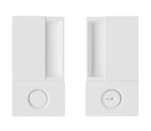 AGB Wave Hidden Handle for Interior Doors for Magnetic Lock, Matte White, Privacy