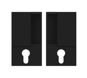 AGB Wave Hidden Handle for Interior Doors for Magnetic Lock, Matte Black, Entry