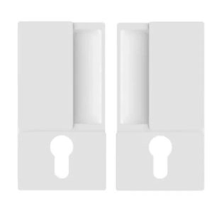 AGB Wave Hidden Handle for Interior Doors for Magnetic Lock, Matte White, Entry