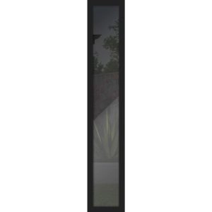 Metal Side Lite for Entry Door Black-16" x 82"