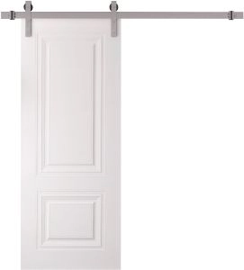 Basic 9772 interior barn door 18x80 white wood with honeycomb