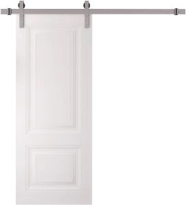 Basic 9422 interior barn door 18x80 white wood with honeycomb