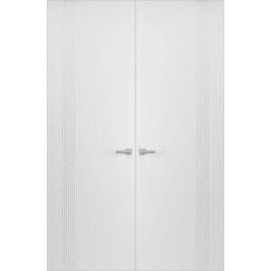 Hidden Double Doors | Basic 0111 Arctic White Concealed Metal Frame 36" x 80" (2* 18x80) Right-hand Inswing