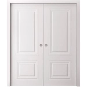 Basic 9772 interior pocket double door 36x80 white wood with honeycomb