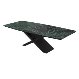 Dining Table COMO 102x47x29 Laminam Verde Alpi Lucidato