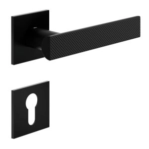 Door Euro Handle ANIK BRILLIANT02 for Magnetic Lock, Black, Entry