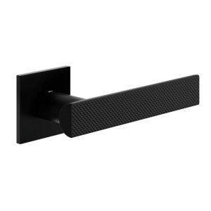 Door Euro Handle ANIK BRILLIANT02 for Magnetic Lock, Black, Passage
