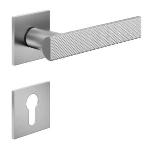 Door Euro Handle ANIK BRILLIANT02 for Magnetic Lock, Satin Chrome, Entry