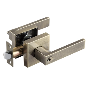 Modern Square Handle - Bronze Entry (key lock)