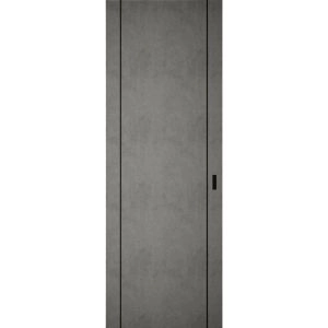 Hidden Barn | Planum 0017 Concrete | Sturdy Finished Flush Modern Doors | Magic Concealed Sliding Set 28" x 80"