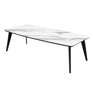 Dining Table PALERMO 102x47x29 Laminam Bianco StatuaMILAN Venato