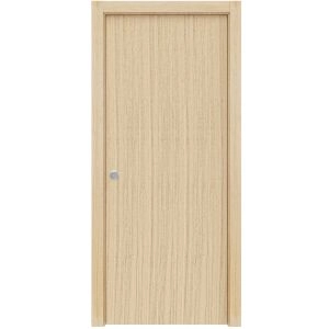 Sliding French Pocket Door with | Planum 0010 Vertical Natural Veneer | Kit Trims Rail Hardware | Solid Wood Interior Bedroom Sturdy Doors
