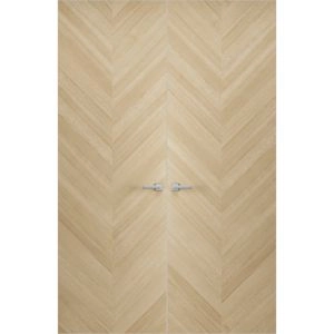 Hidden Double Doors | Ego 5005 Painted White Oak Concealed Metal Frame 36" x 80" (2* 18x80) Right-hand Inswing