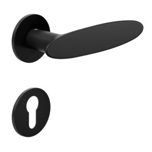 Door Euro Handle ELLIPSE for Magnetic Lock, Black, Entry