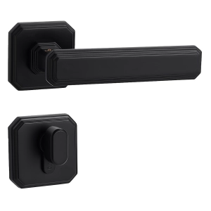 Door Euro Handle BERLIN for Magnetic Lock, Black, Entry