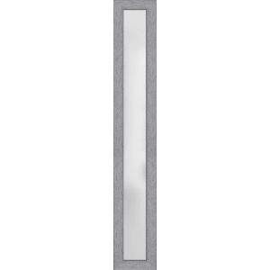 Metal-Plastic Side Lite for Entry Door Grey-16" x 82"