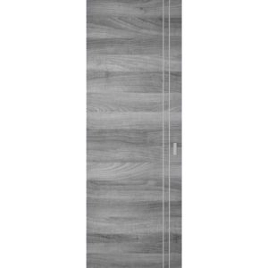 Hidden Barn | Planum 0310 Ginger Ash | Sturdy Finished Doors | Magic Concealed Sliding Set 28" x 80"